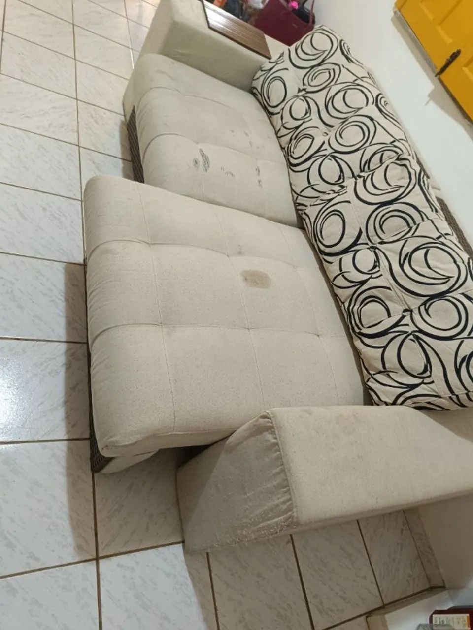 Conjunto de Sofás 2 e 3 Lugares - Tecido Areia - Foto 2