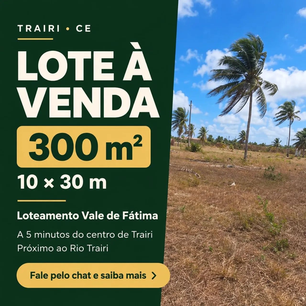 Vendo lote próximo ao centro do Trairi-Ce