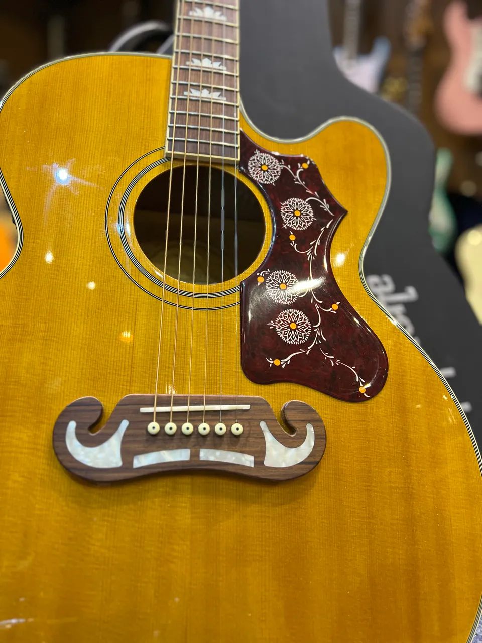 Violão Epiphone EJ-200 Natural com Hard Case  - Foto 3