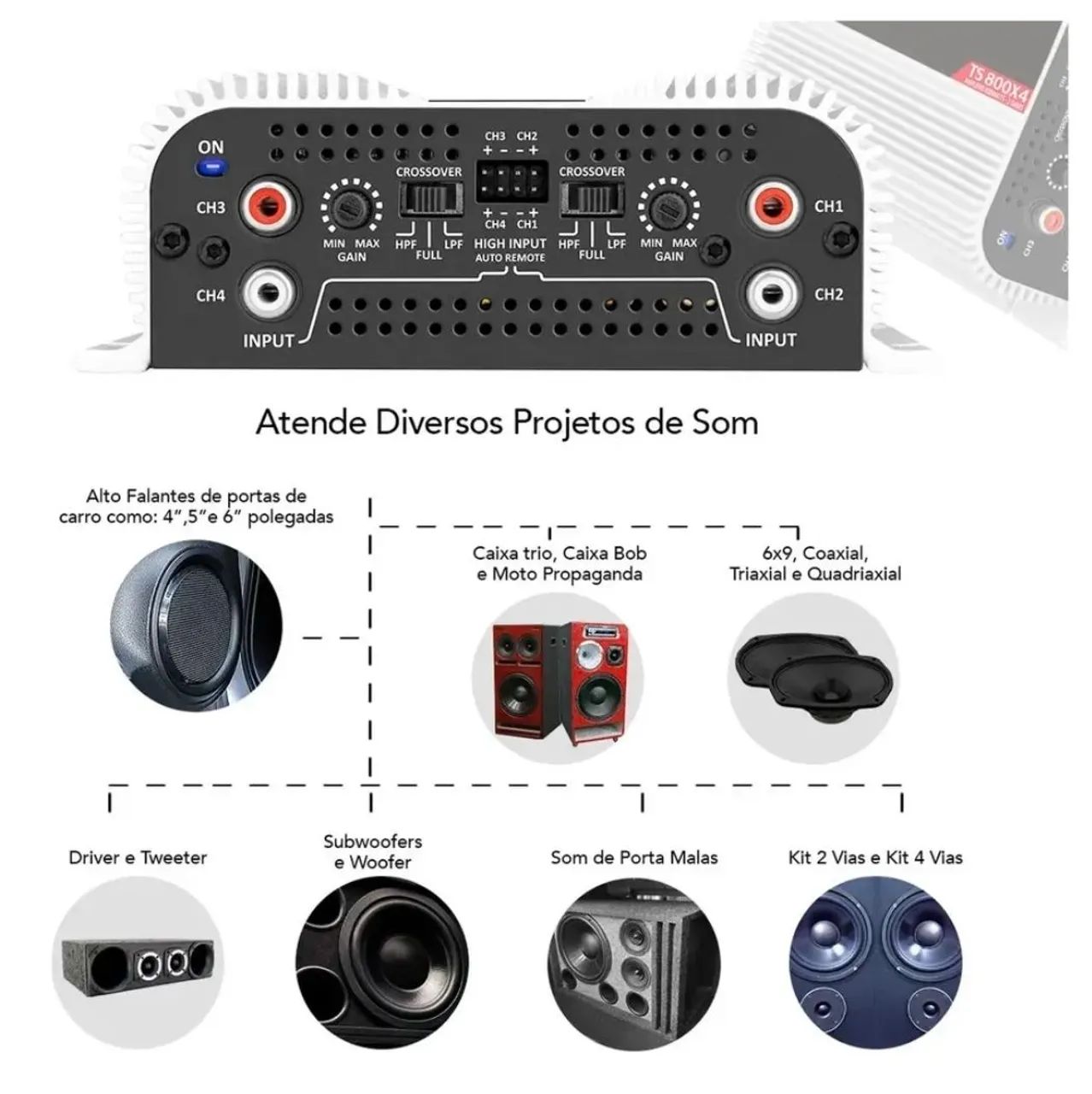 Modulo amplificador taramps ts 800x4  - Foto 5