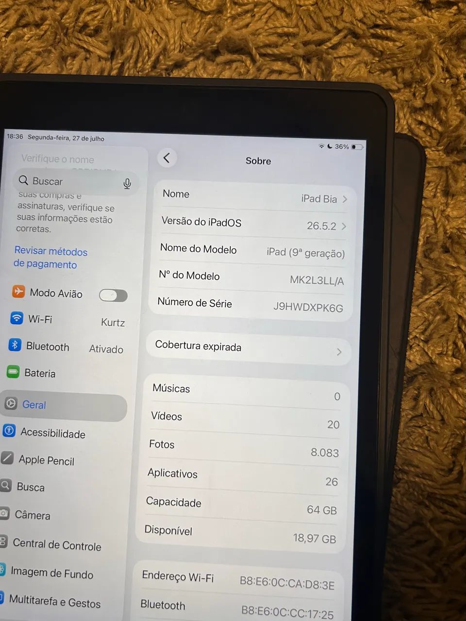 ipad 9 64gb (capa, caixa, carregador, teclado, apple pencil - Foto 3
