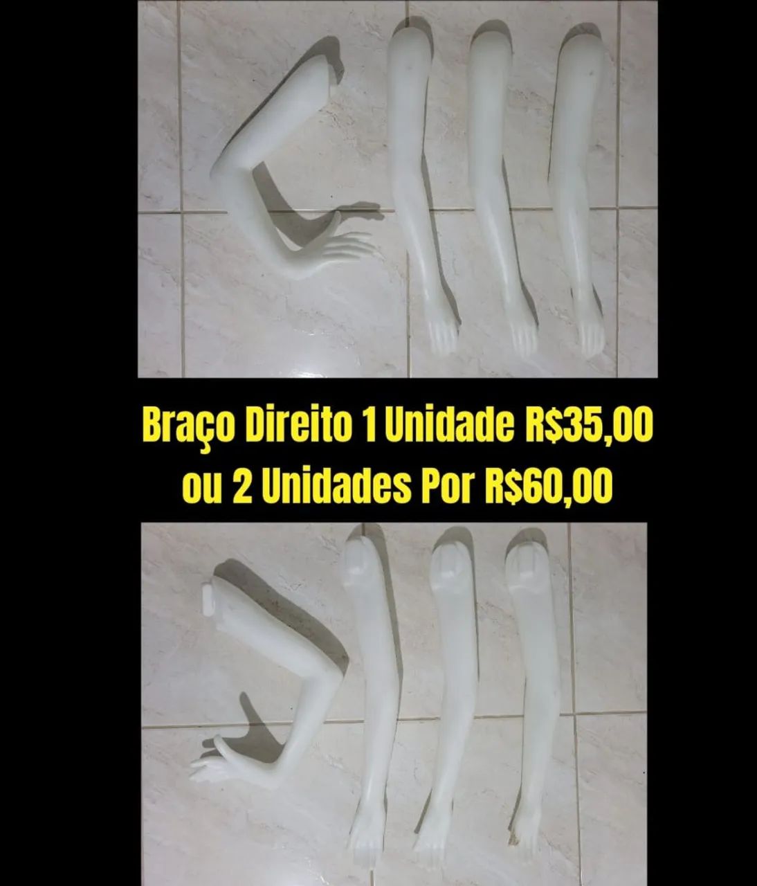 Cabeças e braços de manequins a partir de R$35,00 cada - Foto 5
