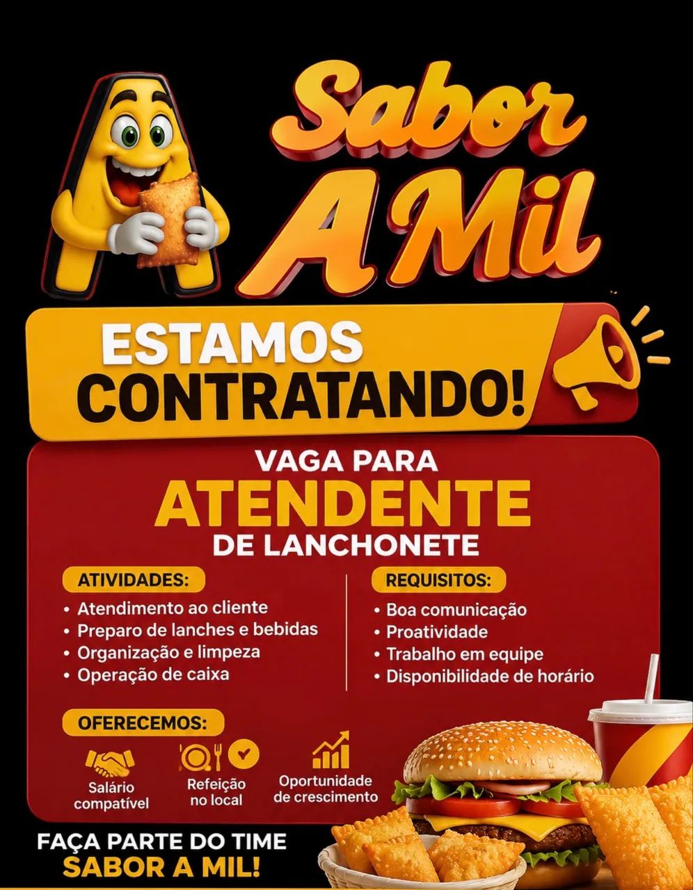 ATENDENTE DE LANCHONETE