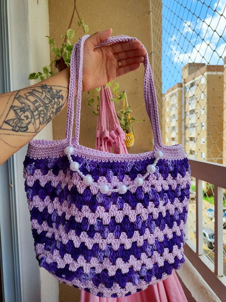 Bolsa de crochê Uva  - Foto 2