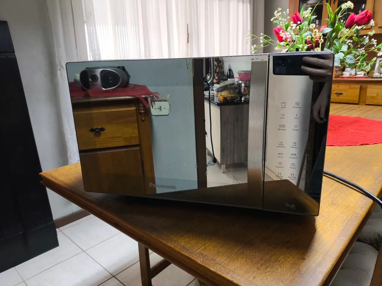 Microondas porta espelho 