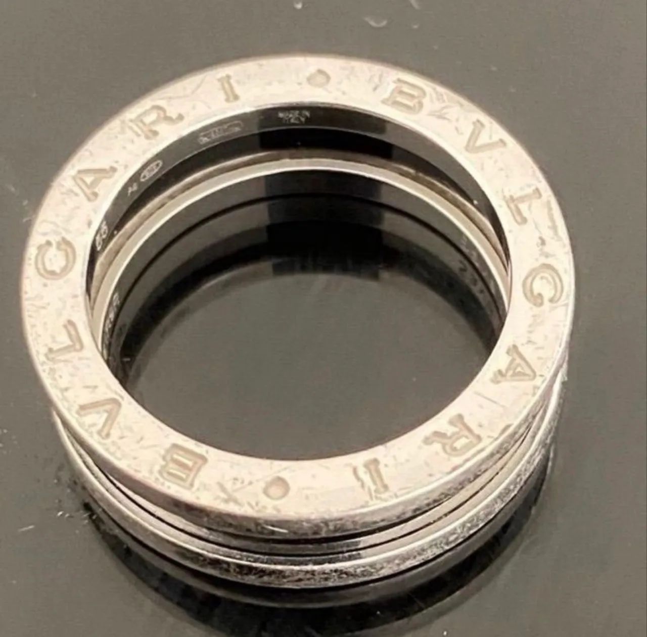 Aliança Tungstênio Bvulgary na Cor Prata - Foto 5