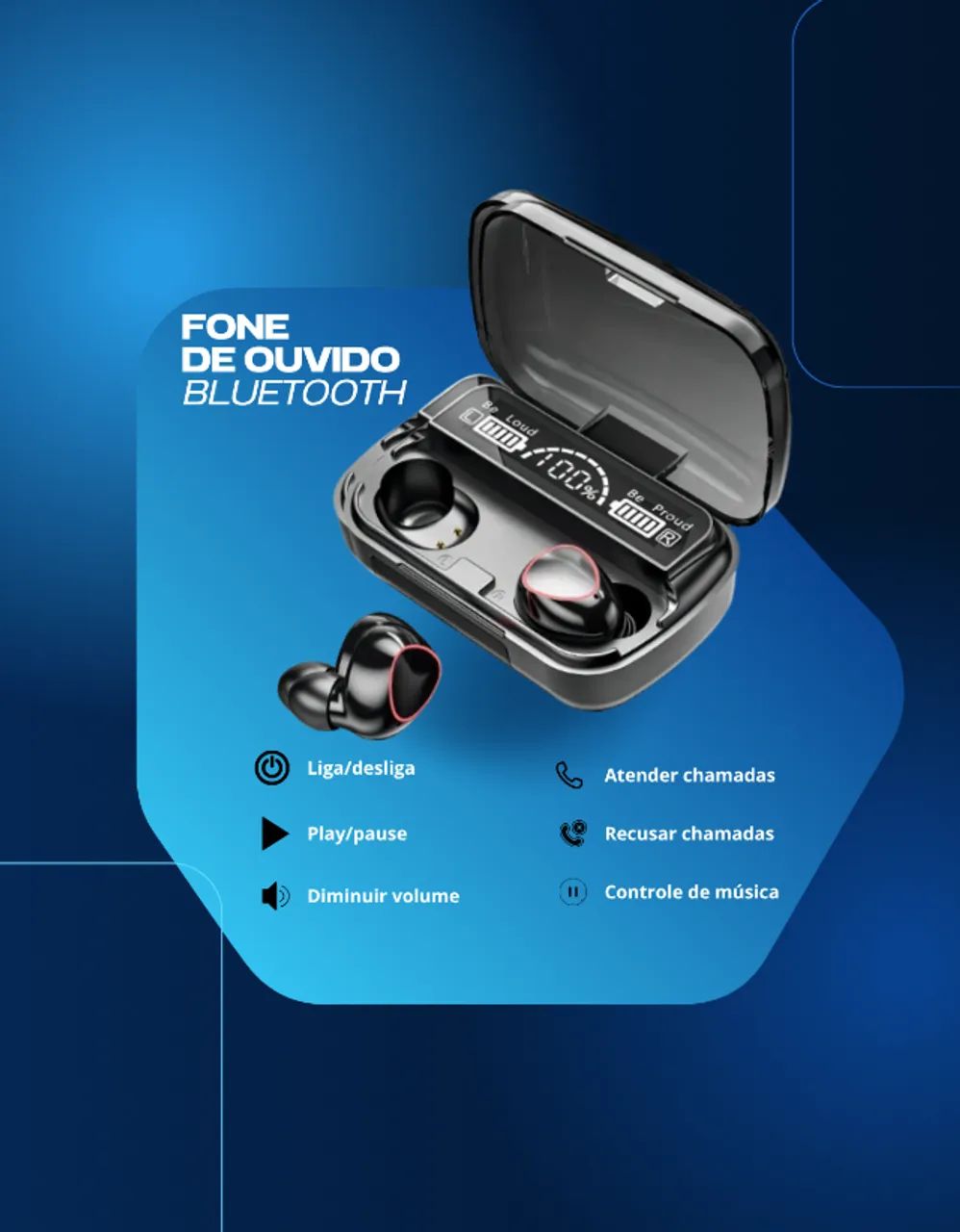 Fone de ouvido Bluetooth  - Foto 3