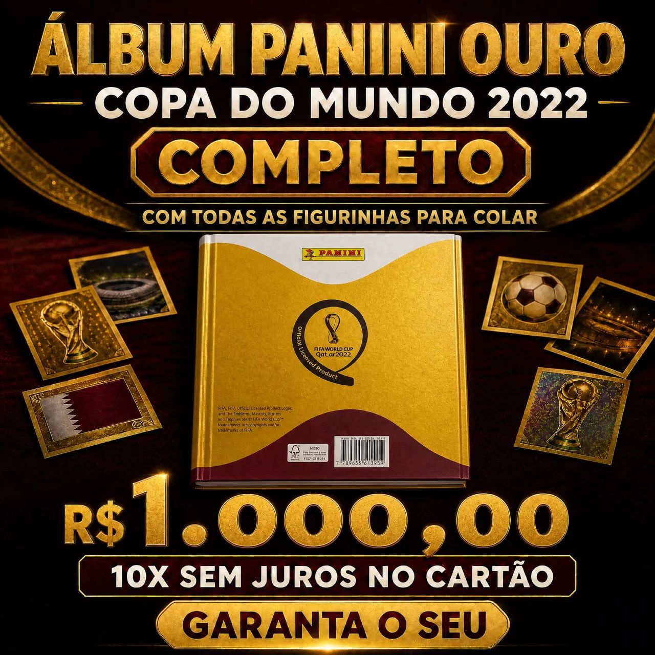 Álbum copa do mundo 2022 completo
