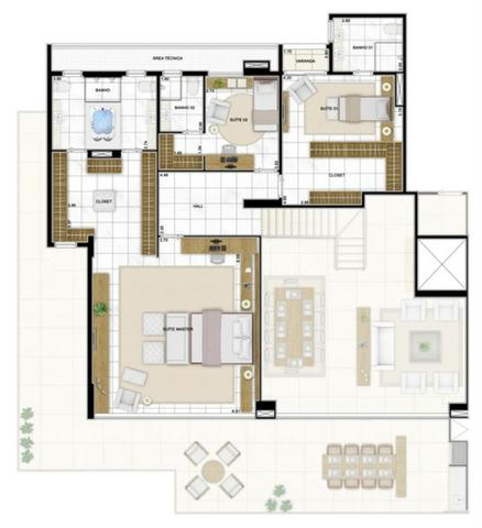 Cobertura Duplex 406m² | Infinity Areia Preta - Foto 3