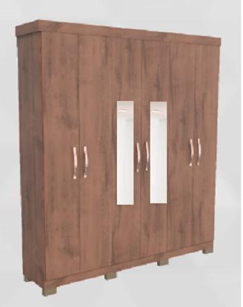 (Entrego e Monto)Lindo Guarda Roupa 6 Portas Bem Espaçoso e Com Espelhos 699,00