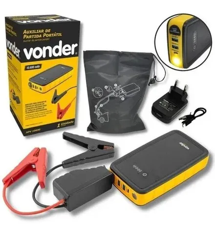 Auxiliador De Partida Portátil Vonder Apv10600 12v Veicular