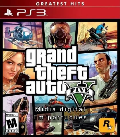 Jogo De Ps3 Gta 5 Em Mídia Digital