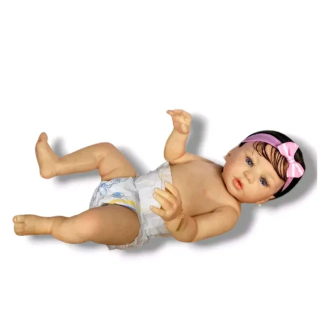 Boneca Bebê Reborn Menina Loira Realista Saskia, Banho