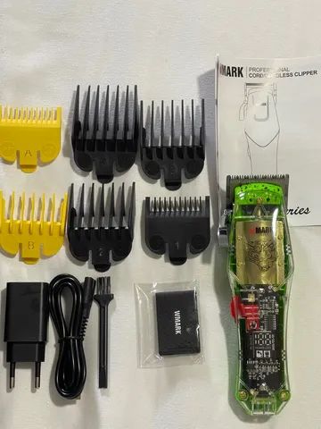 Wmark NG-218 digital estilo transparente máquina de cortar cabelo 