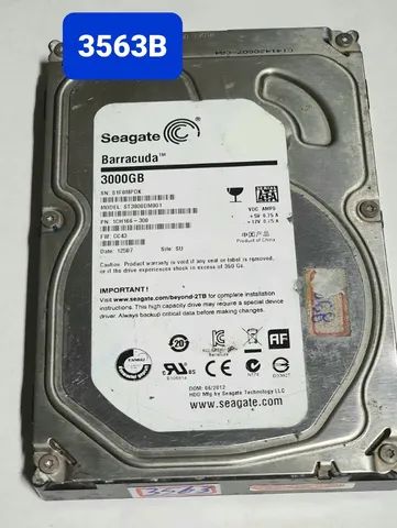 Placa Logica 3 Tb St3000dm001 - Fw: Cc43 - Cod: 3563b