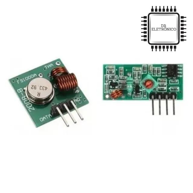 Módulo RF Transmissor+Receptor 433mHZ - Foto 3