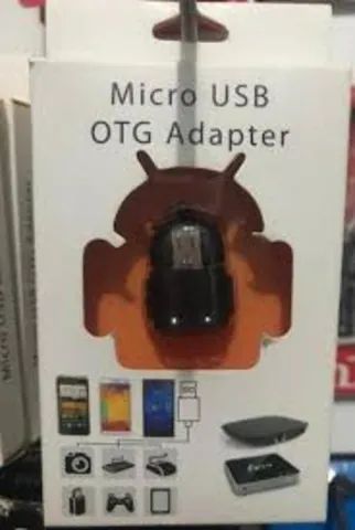 Adaptador Preto Otg V8 Para USB Android Robô Para Celular e Tablet - Foto 3