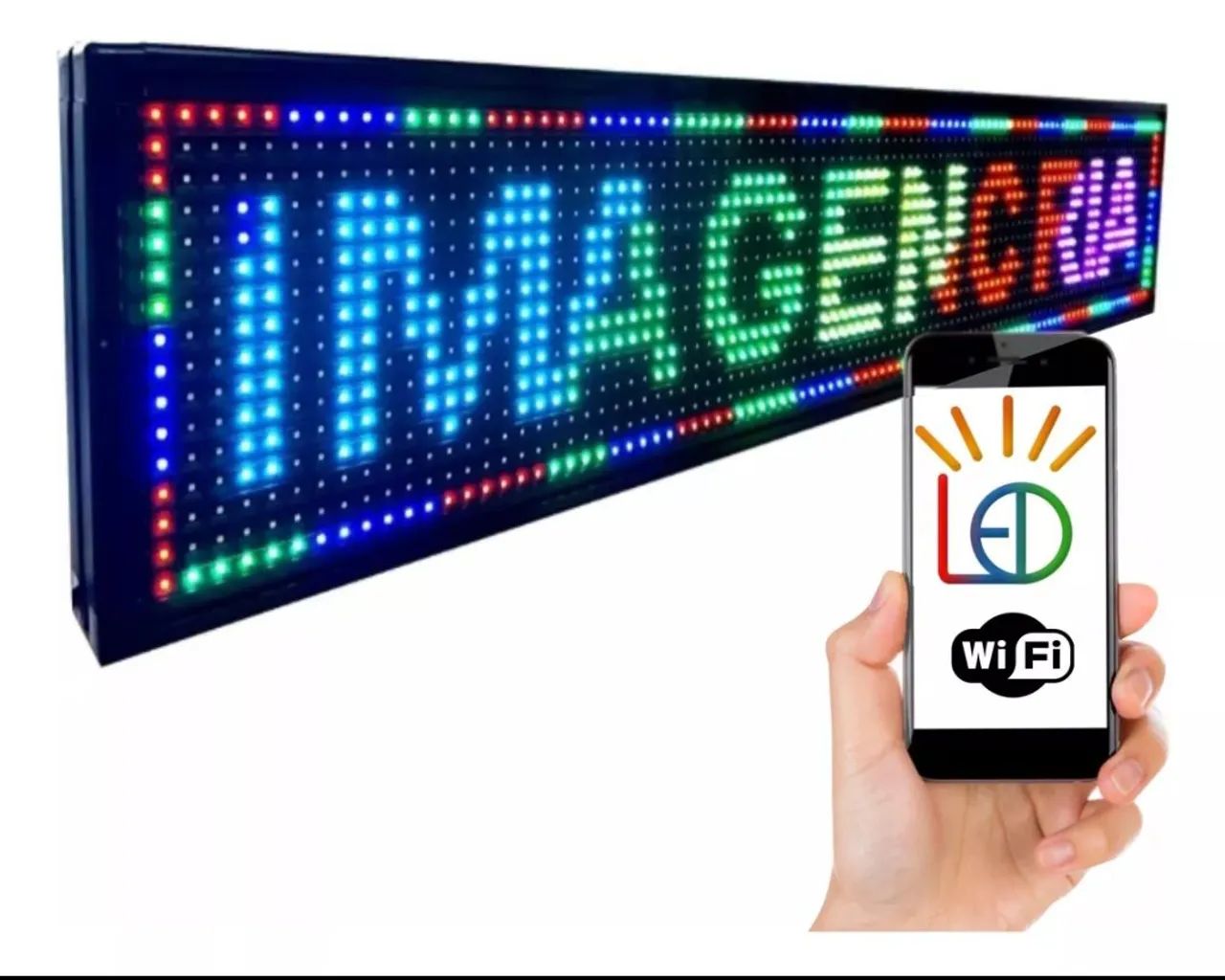 Painel 100x20 wi-fi RGB (Honestidade e Qualidade Distribuidora JK Eletrônicos)