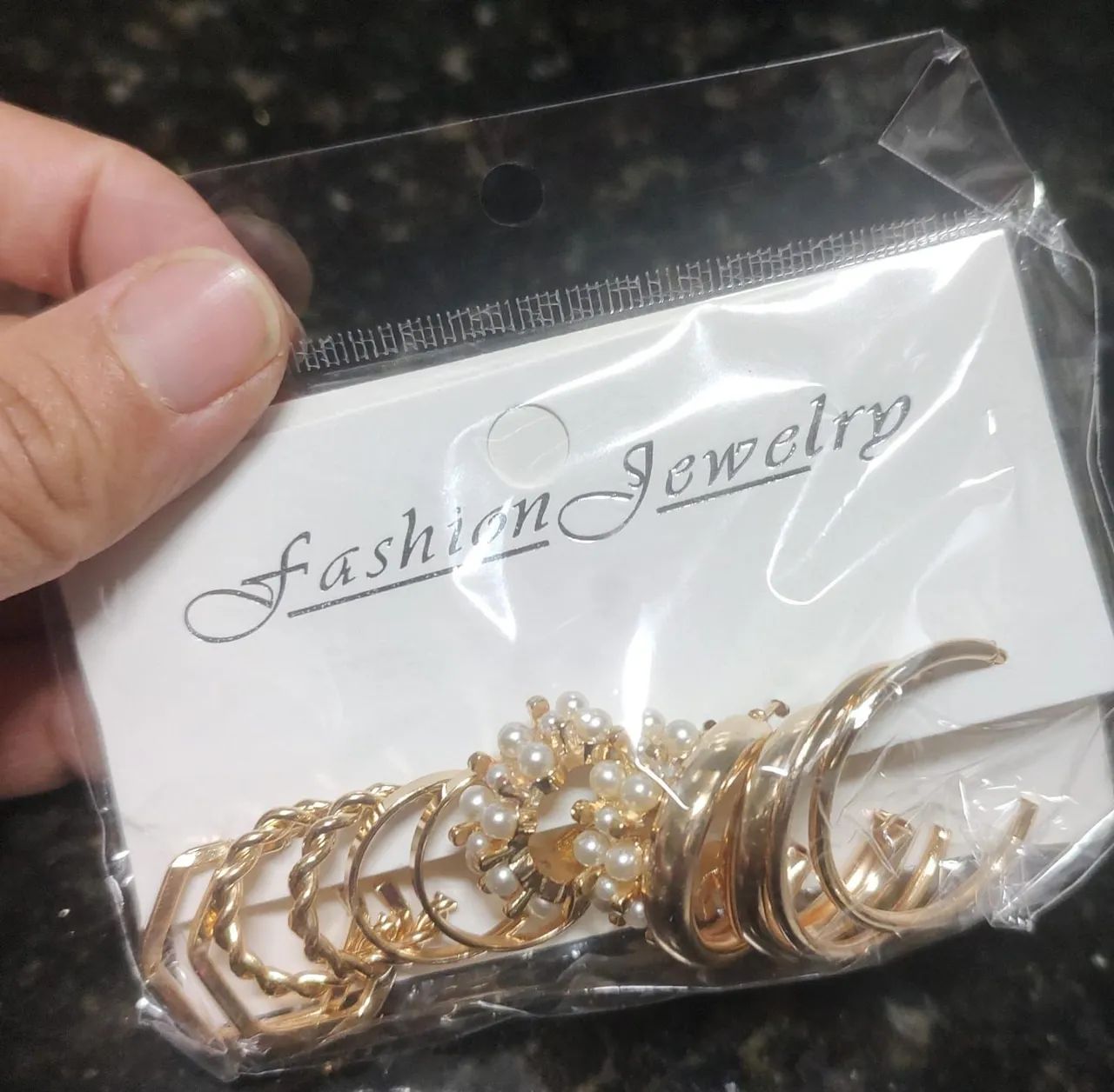Conjunto De brincos estilo Europeu dourado - Foto 5