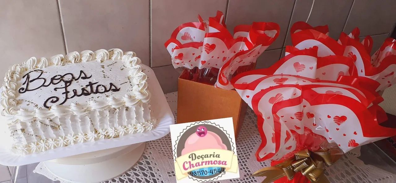 Cesta torta bolos dia das mães - Foto 5