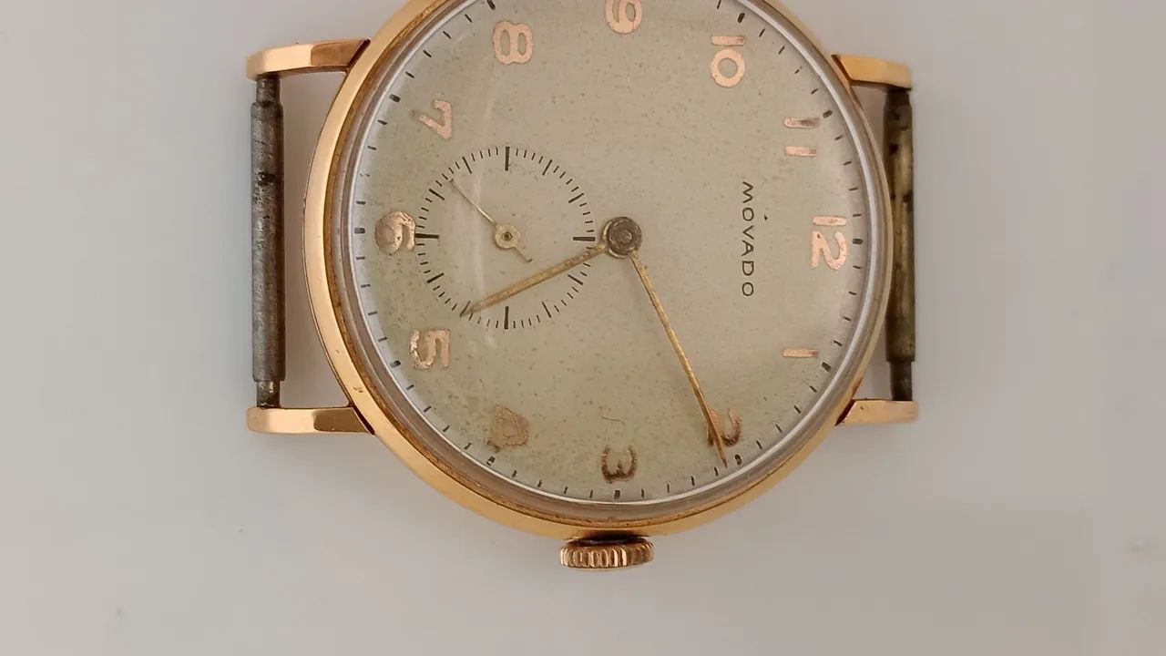 Relógio Movado caixa ouro rosado modelo Calatrava 