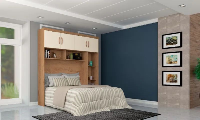 Roupeiro Modulo Canto e Cama Box Raney - Foto 5