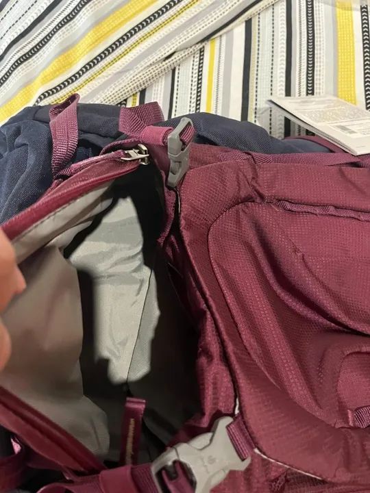 mochila deuter aircontact cargueiro 50 + 10 sistema vari quick nova com etiqueta - Foto 5