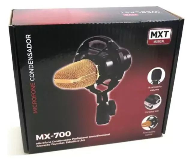 Microfone Condensador Profissional Omnidirecional Podcast - Foto 3