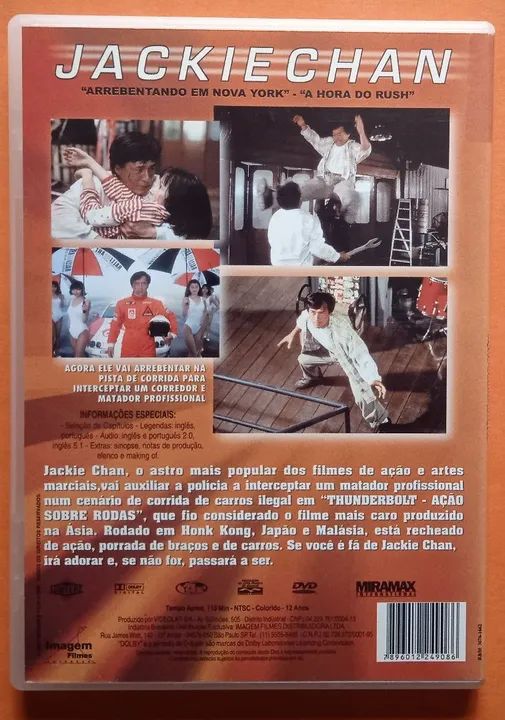 Dvd Thunderbolt  Ação Sobre Rodas - Jackie Chan - Foto 2