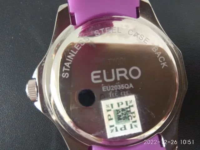 Relógio de pulso analógico Euro Roxo/Lilás  - Foto 5