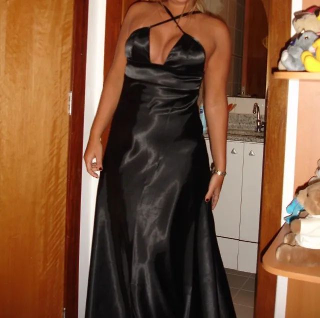 Vestido longo preto