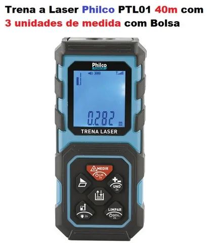 Trena a Laser Philco Profissional de 40m com 3 unidades de medida com Bolsa - Foto 2