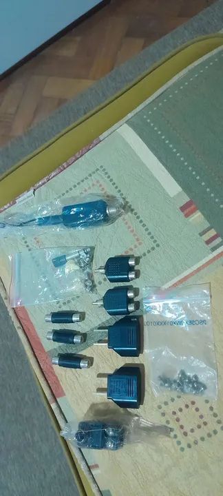 Kit de Adaptadores para Áudio e Vídeo - Novo e Completo - Foto 3