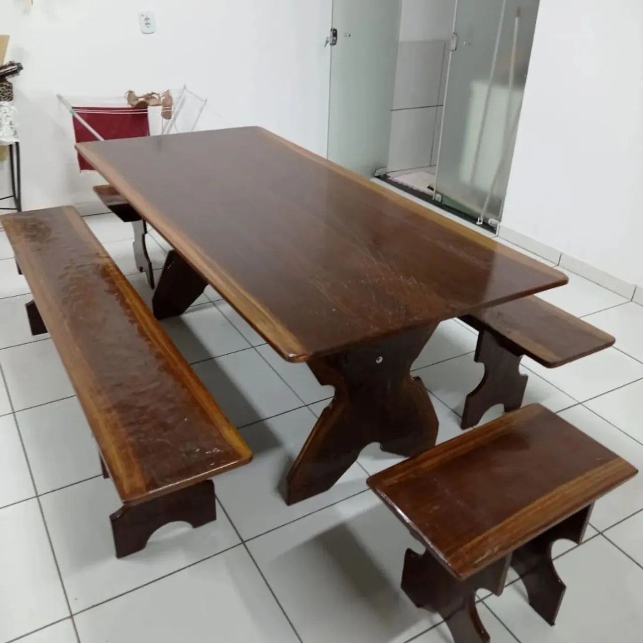 Mesa pedra de ardósia pintada para área externa  - Foto 5