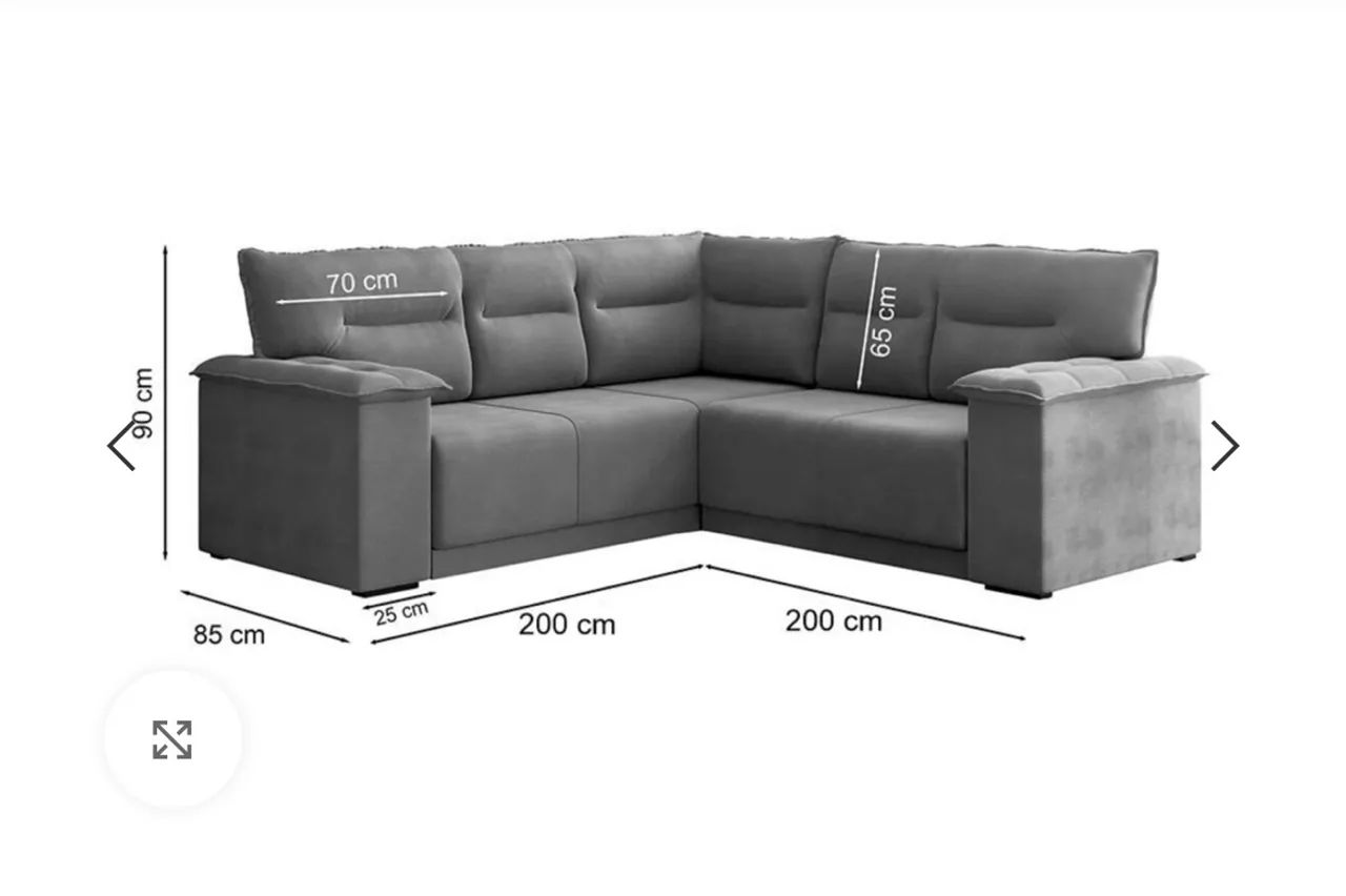 SOFA CANTO RETRÁTIL FLASH r433 - Foto 3