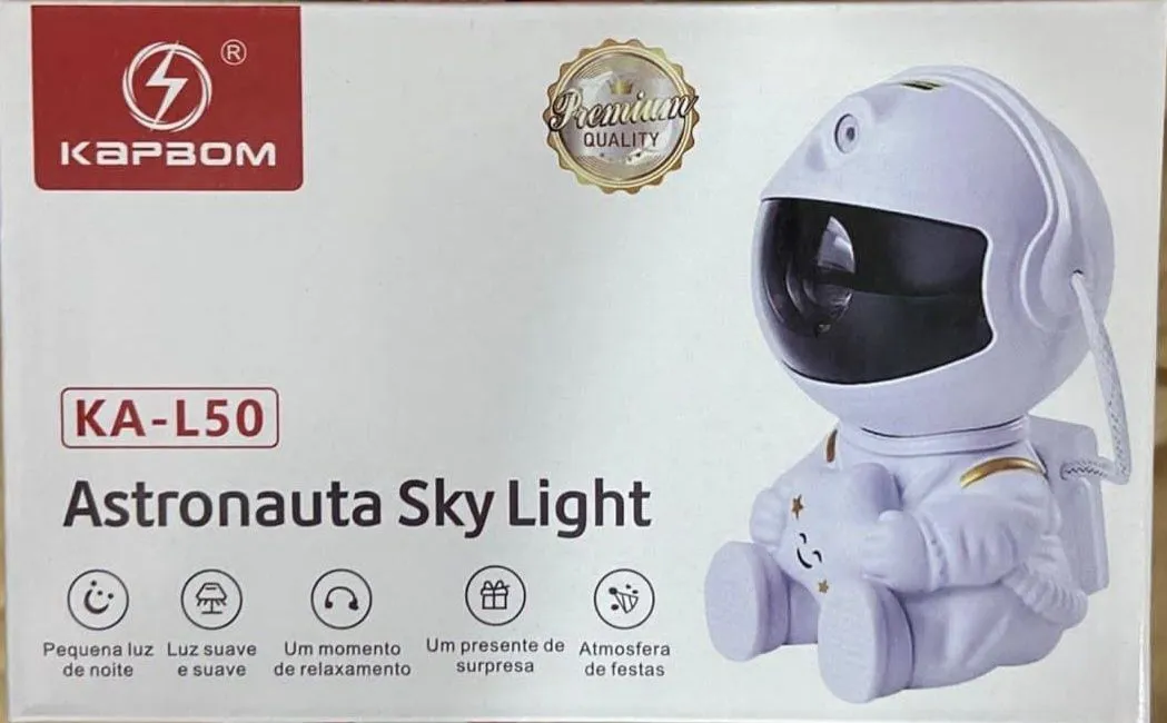 Projetor Astronauta Sky Light - Decoração e Relaxamento
