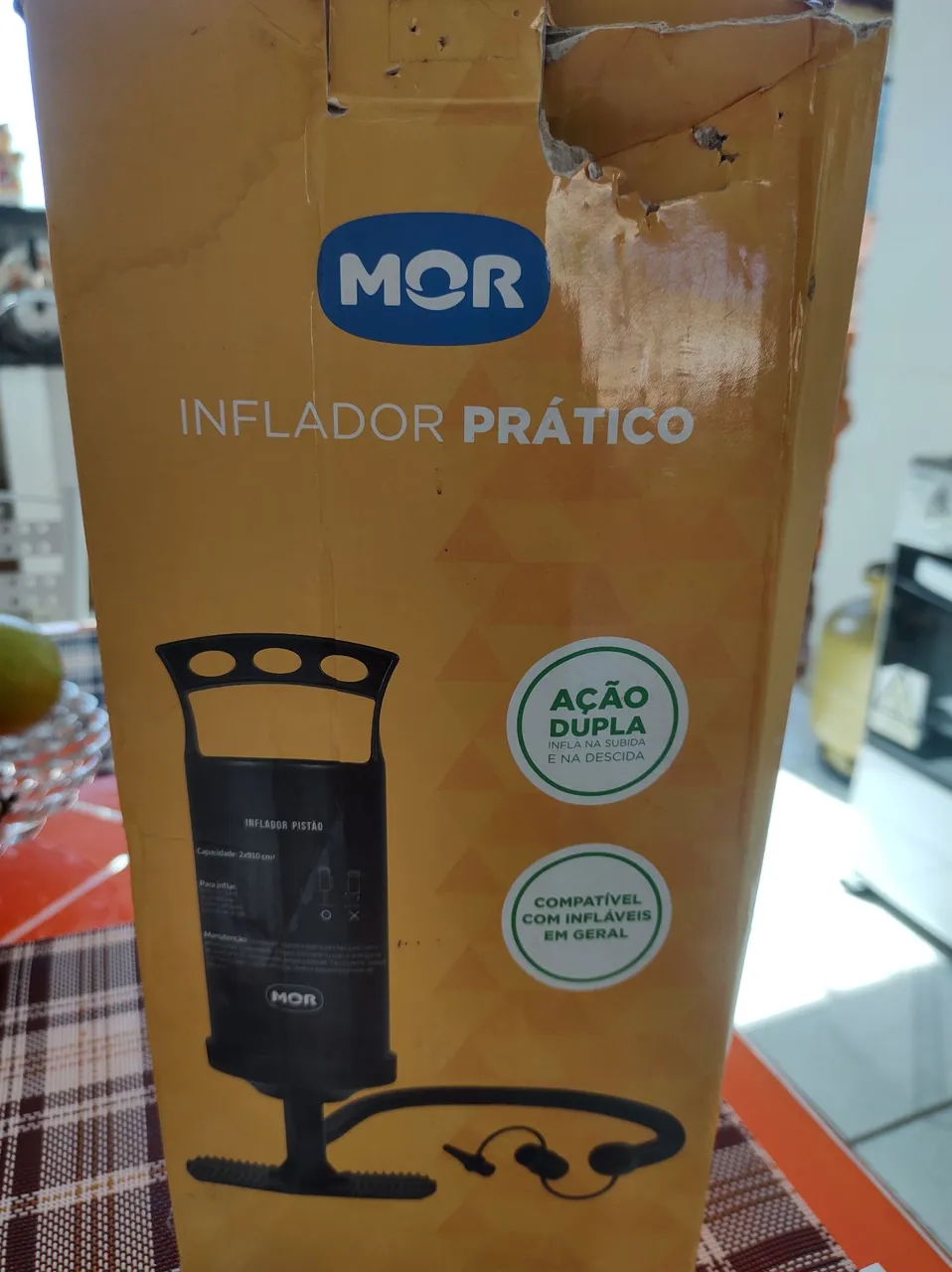 Inflador Prático MOR - Ação Dupla