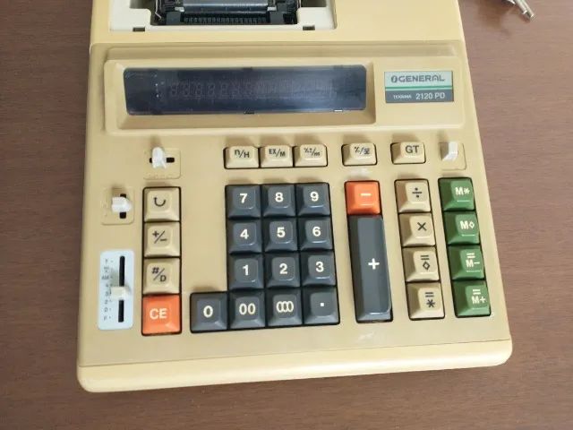 Calculadora General Teknika 2120pd Antiga Funcionando Leia  - Foto 3