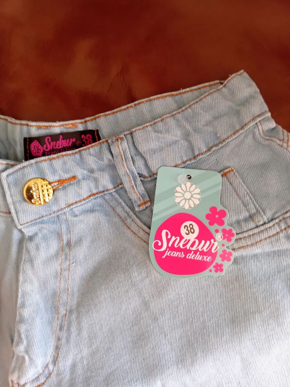 Bermuda/Saia jeans novo tamanho 38 - Foto 3