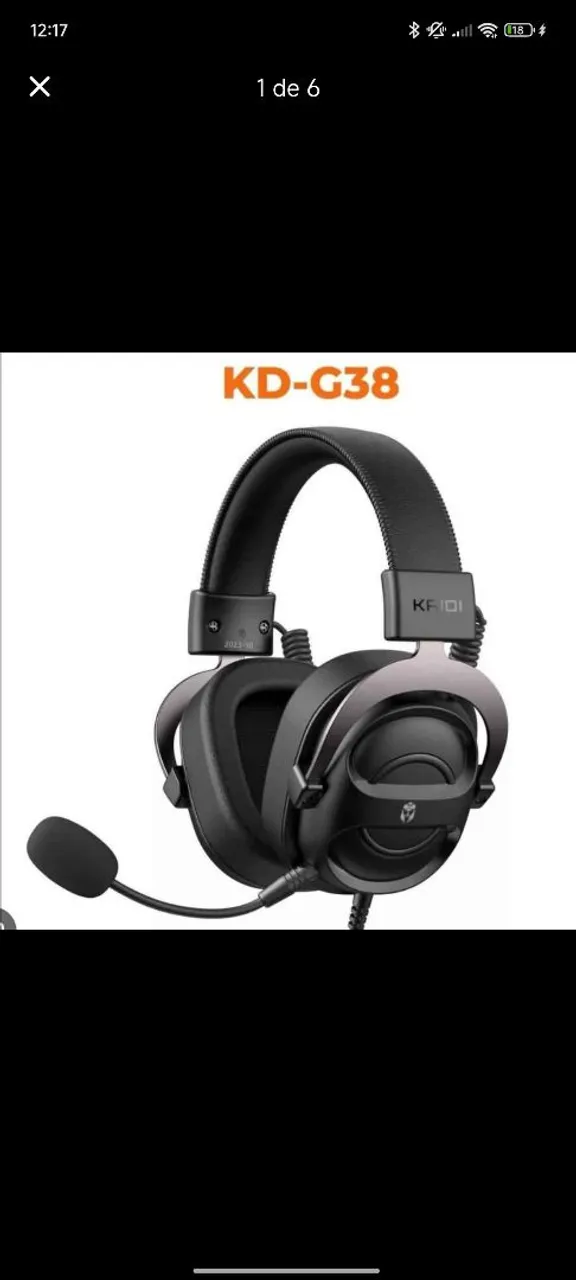 Fone de ouvido da Kaidi KD-38 Headset Gamer USB
