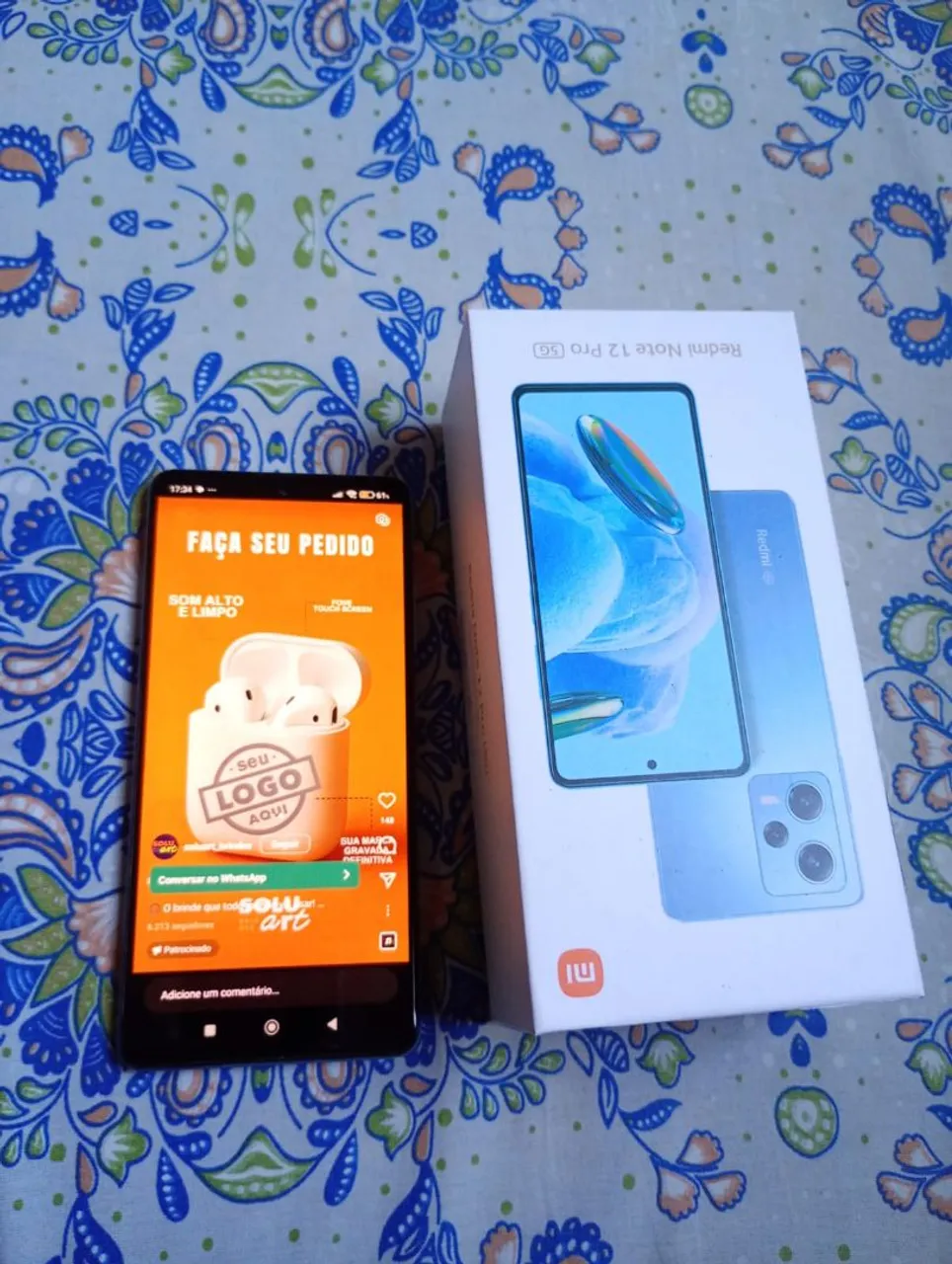 Redimi Note 12 Pro 5G, 256gb, 8gb ram, carregador original, caixa e nota fiscal