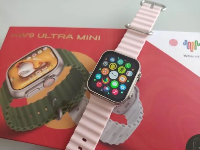 Smartwatch Hw9 Ultra Mini 41mm Rosa Português - Foto 5