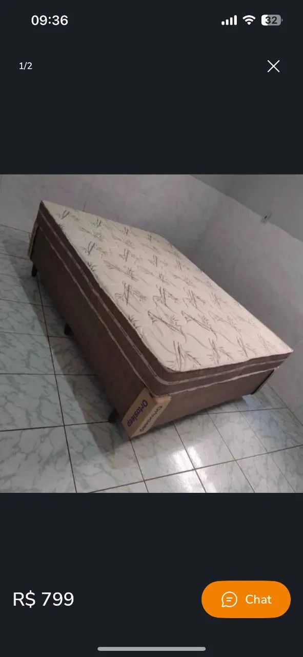 Cama box colchão d33 base