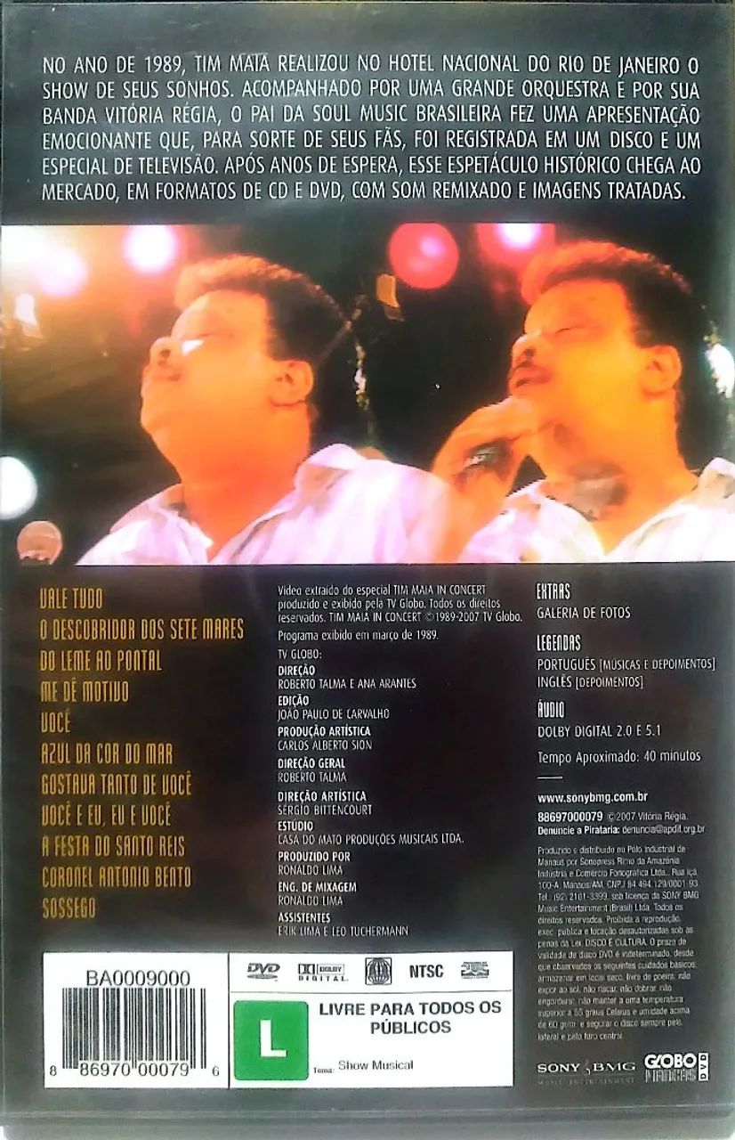 DVD "Tim Maia In Concert".  - Foto 2