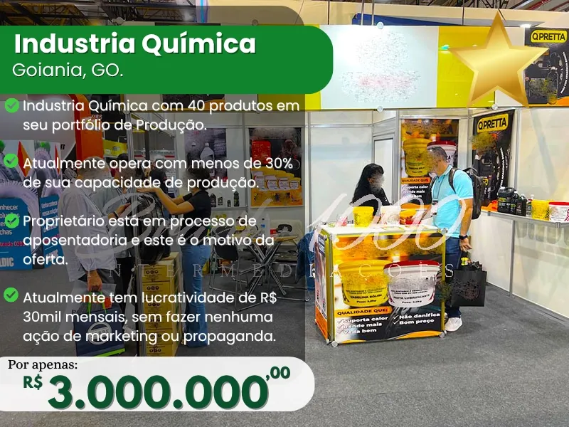 Industria Química em Goiania, GO. (Cod. 113052)