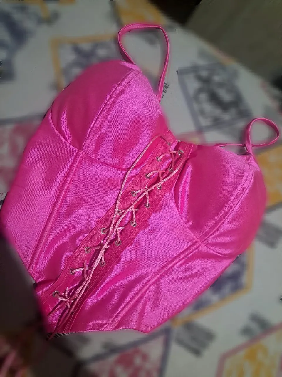 Top Corset Pink Satin
