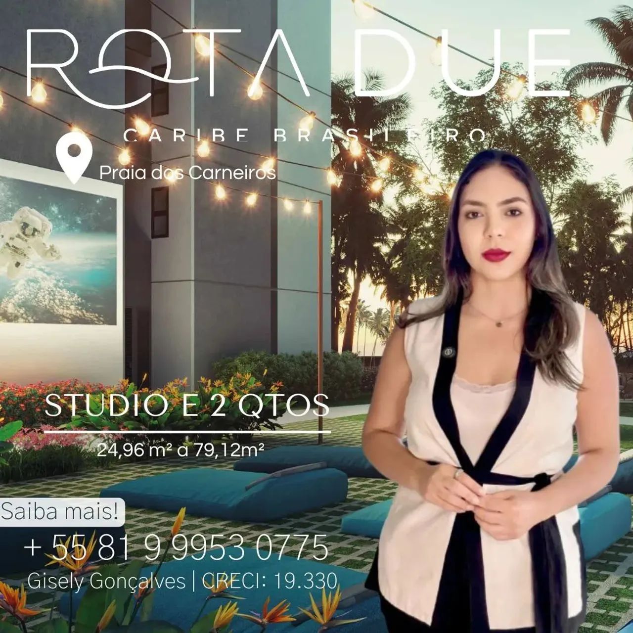 RESORT À BEIRA MAR NA PRAIA DOS CARNEIROS | FINANCIAMENTO NA PLANTA | ROTA DUE CARIBE BRAS