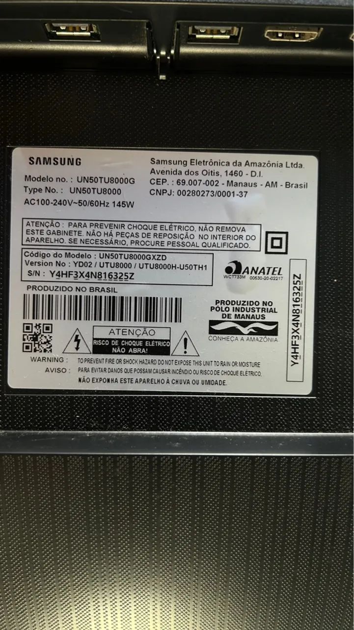 TV Samsung 50 polegadas com defeito 64297327657346122