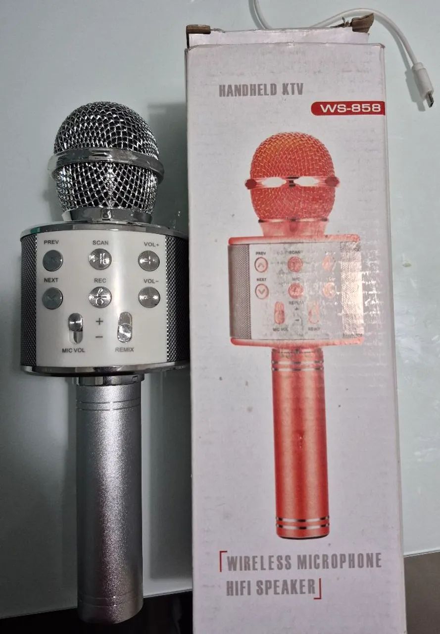 Microfone Sem Fio WS-858 Handheld KTV