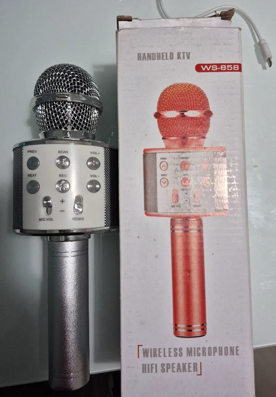 Microfone Sem Fio WS-858 Handheld KTV